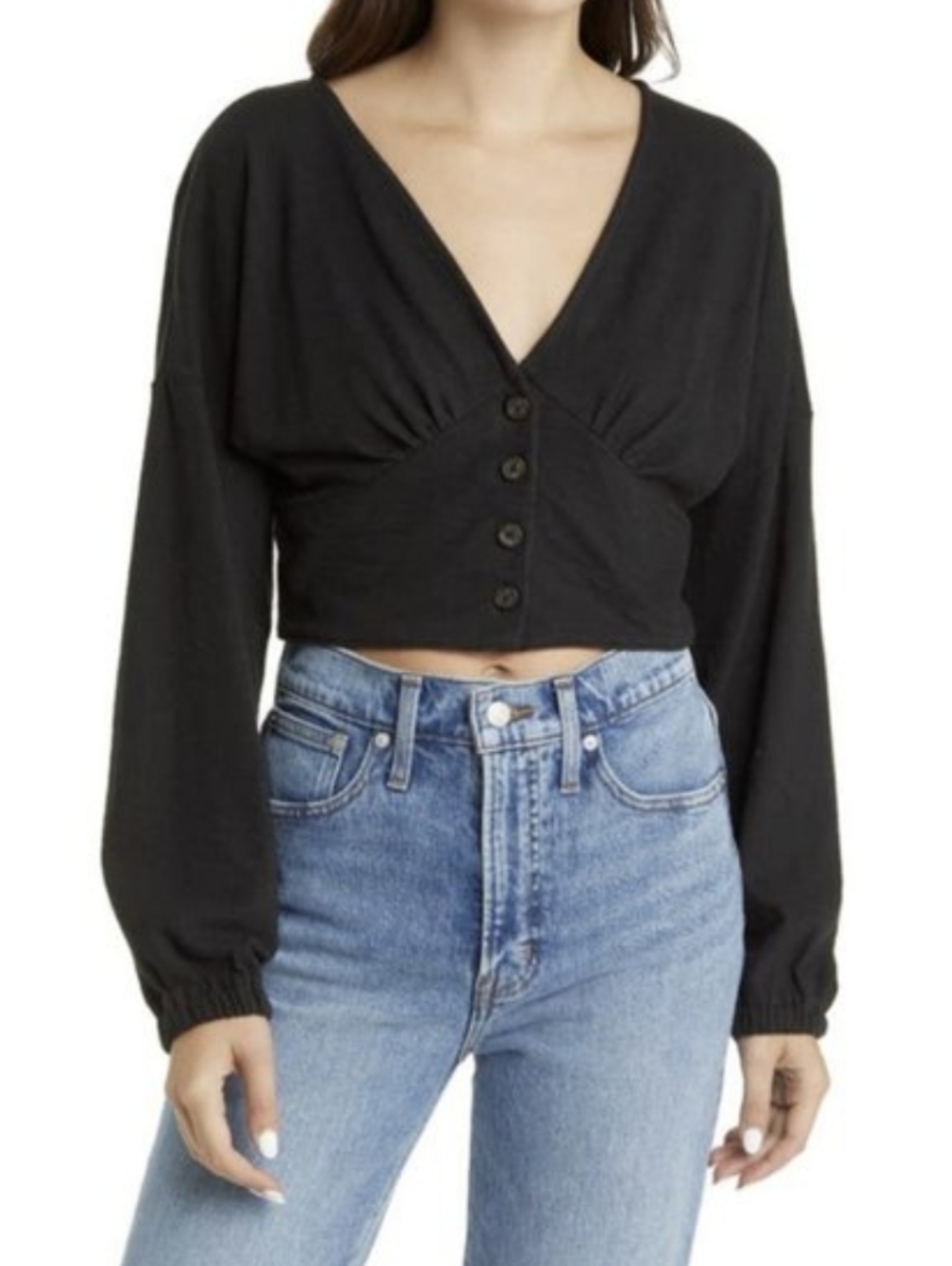 Madewell | Cropped Button-Front Top